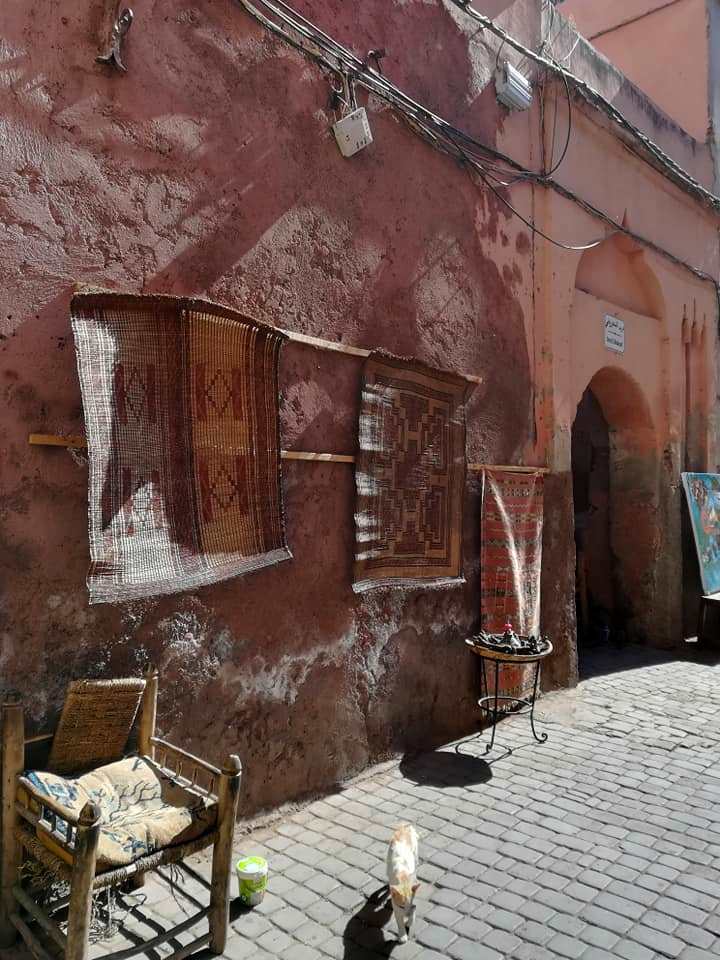 モロッコ、マラケシュ旧市街、モロッコバスケットや雑貨の仕入旅の様子