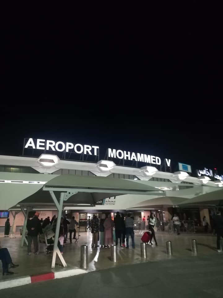 モロッコ雑貨、モロッカンバスケット、バッグ仕入旅、カサブランカ・モハメド空港にて